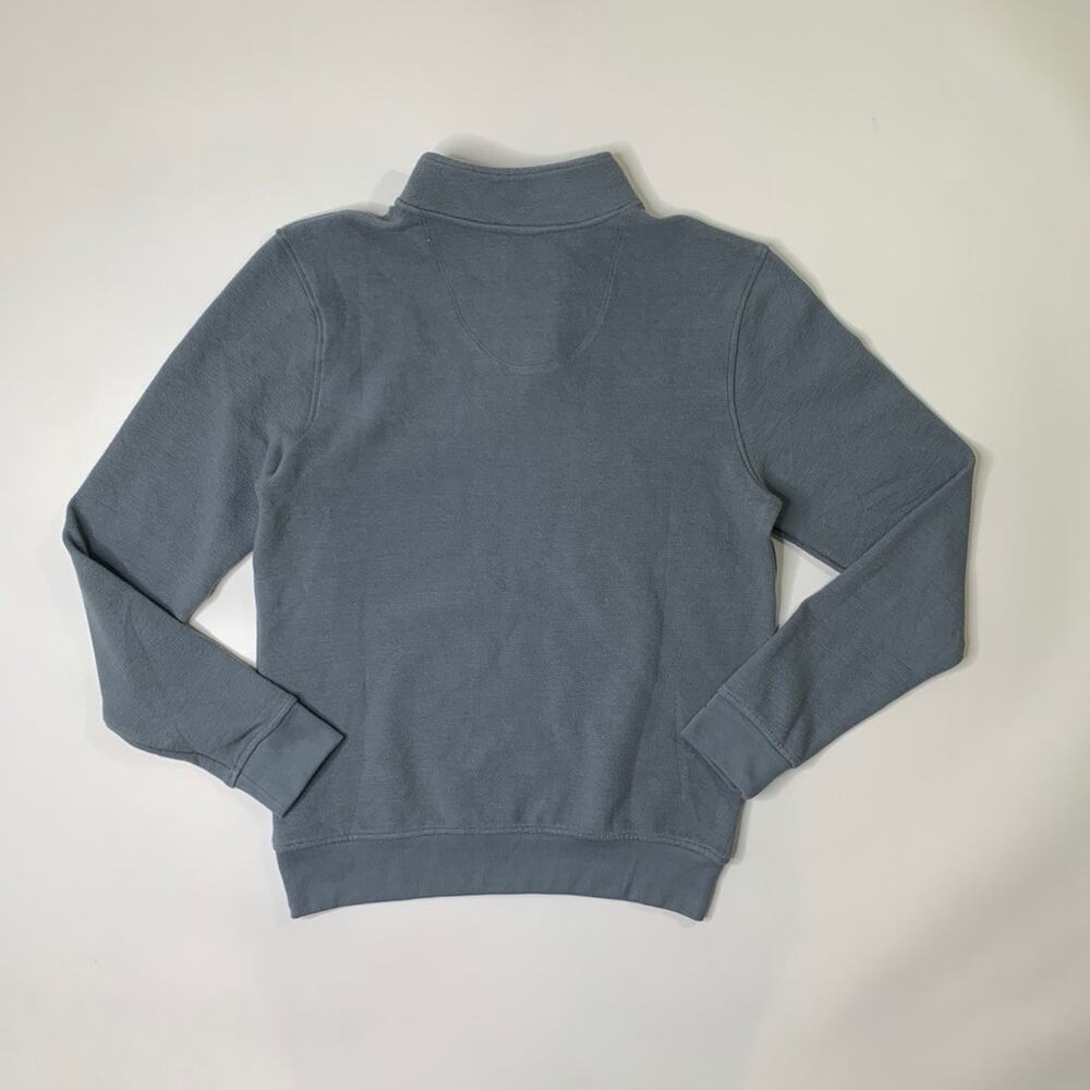Nordstrom Sweater Boys L Large 10/12 Blue Mirage 1/4 Zip Stretch Cotton Pullover - Picture 3 of 11